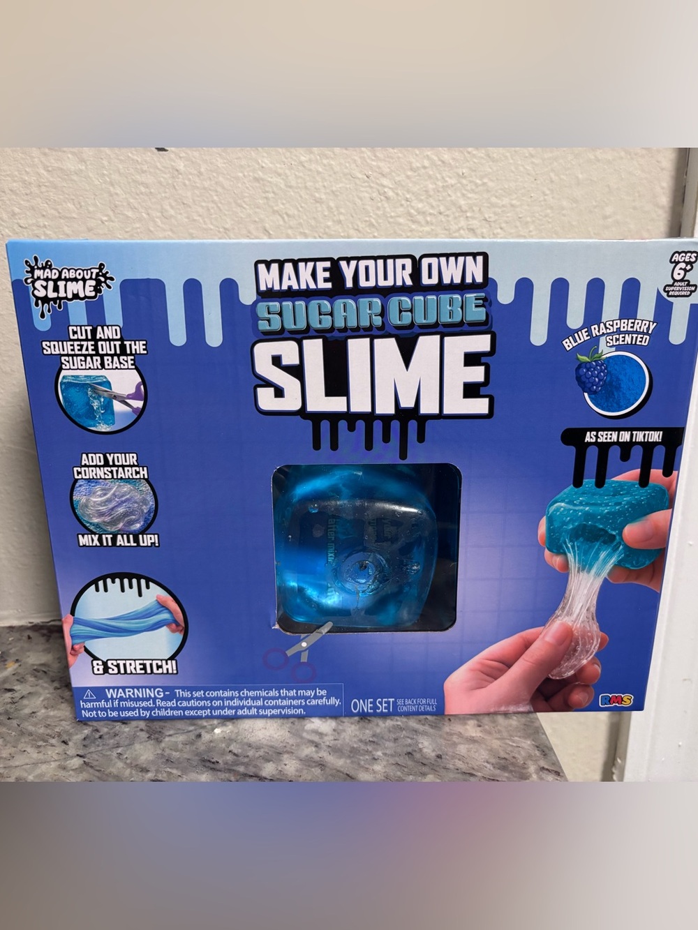 RMS Make Your Own Sugar Cube Slime Kit - Blue Raspberry - Picture 2 of 2
